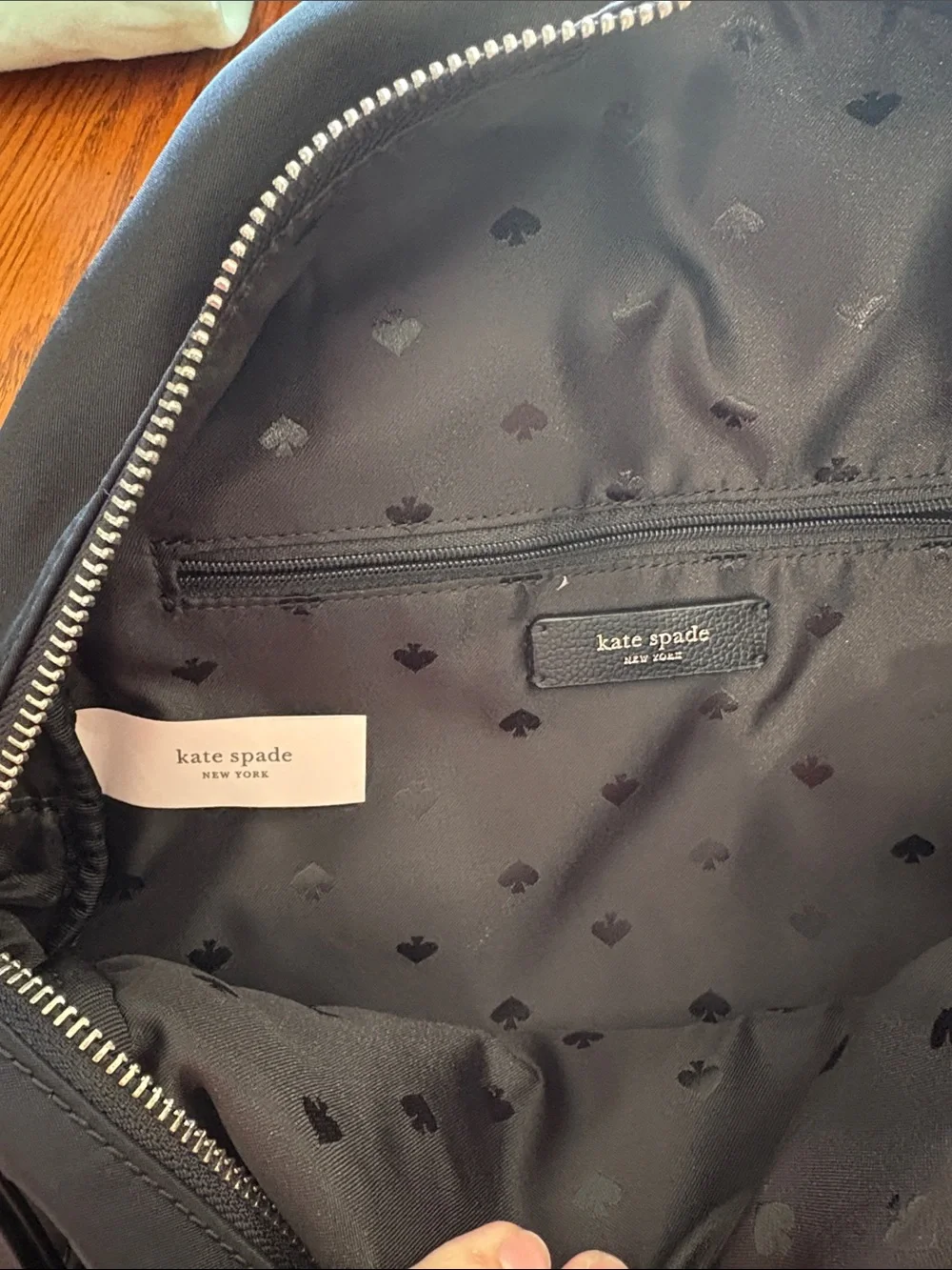 kate spade black nylon mini backpack